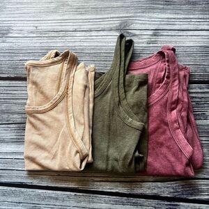 Bundle of American Eagle Outfitters Ribbed Tank Tops
